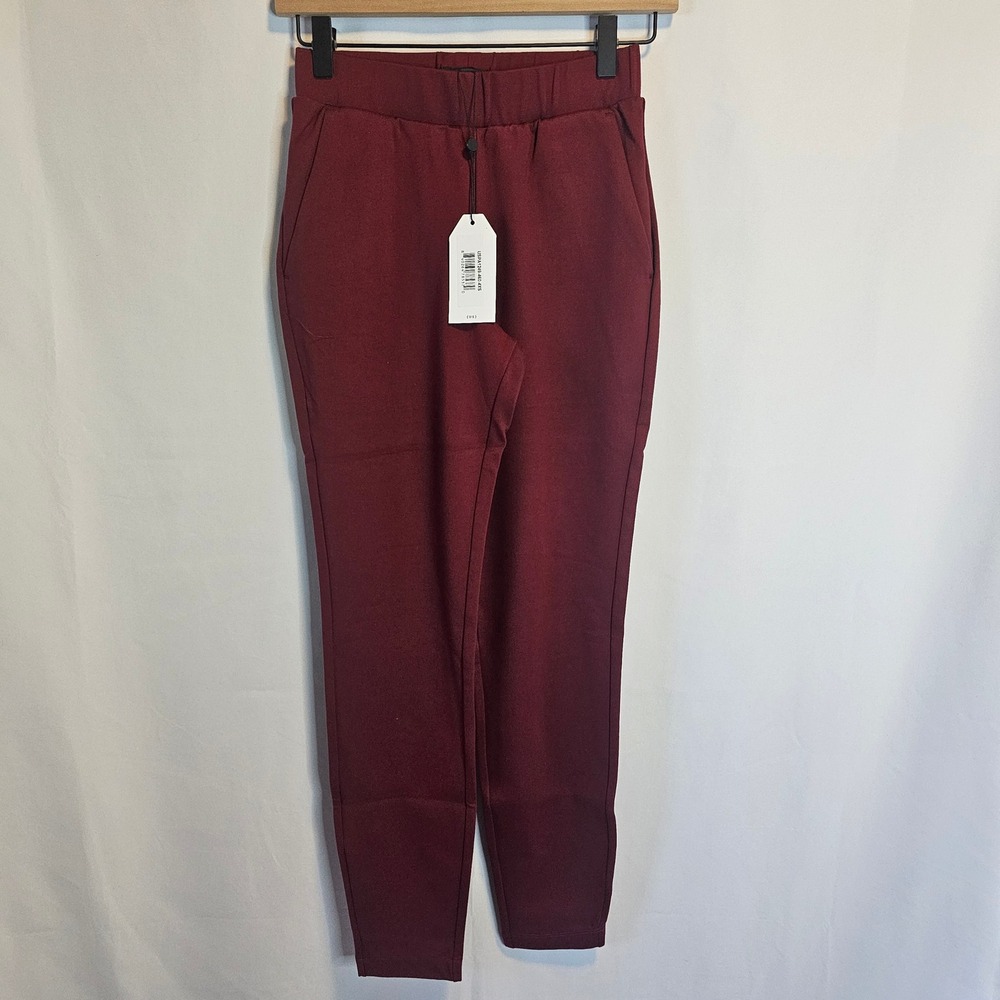 Universal Standard Red Maroon Athleisure Pull On Knit Pants 4XS=XS